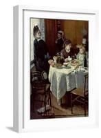 The Breakfast, 1868-Claude Monet-Framed Giclee Print
