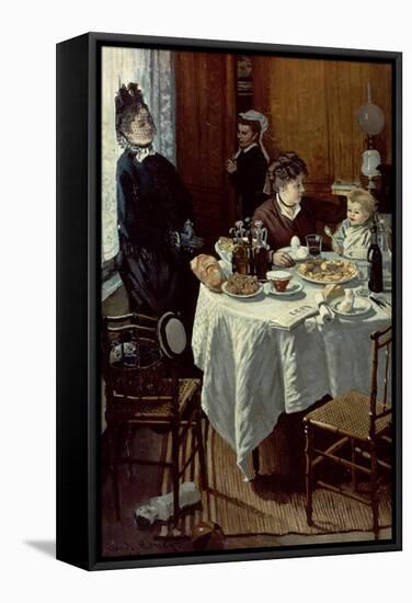 The Breakfast, 1868-Claude Monet-Framed Stretched Canvas