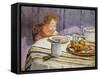 The Breakfast; Le Petit Dejeuner-Henri Lebasque-Framed Stretched Canvas