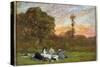 The Breakfast on the Grass 'Painting by Eugene Louis Boudin (1824-1898) 1866 Sun. 0,17X0,25 M Paris-Eugene Louis Boudin-Stretched Canvas