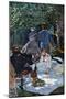 The Breakfast Outdoors, Central Section-Claude Monet-Mounted Art Print