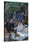 The Breakfast Outdoors, Central Section-Claude Monet-Stretched Canvas