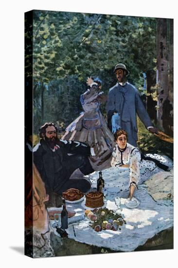 The Breakfast Outdoors, Central Section-Claude Monet-Stretched Canvas