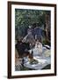 The Breakfast Outdoors, Central Section-Claude Monet-Framed Art Print