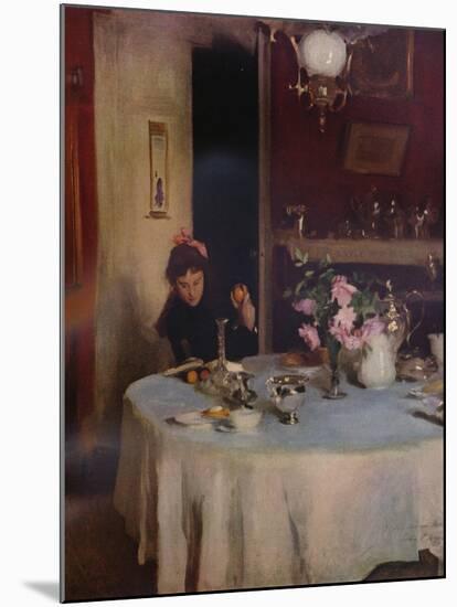 'The Breakfast Table', 1884 (1934)-John Singer Sargent-Mounted Giclee Print