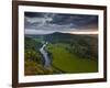 The Breaking Dawn Sky and the River Wye from Symonds Yat Rock, Herefordshire, England, United Kingd-Julian Elliott-Framed Photographic Print