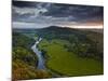 The Breaking Dawn Sky and the River Wye from Symonds Yat Rock, Herefordshire, England, United Kingd-Julian Elliott-Mounted Photographic Print