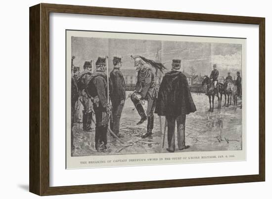 The Breaking of Captain Dreyfus's Sword in the Court of L'Ecole Militaire, 5 January 1895-Frederic De Haenen-Framed Giclee Print