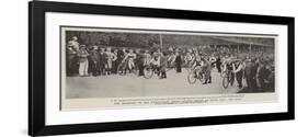 The Breaking of the Twenty-Four Hours' Cycling Record at Herne Hill, the Start-null-Framed Giclee Print