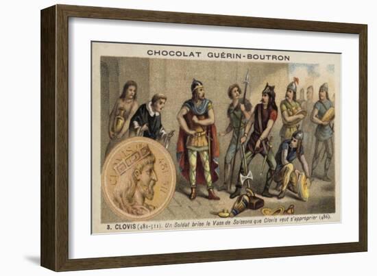 The Breaking of the Vase of Soissons, 486-null-Framed Giclee Print