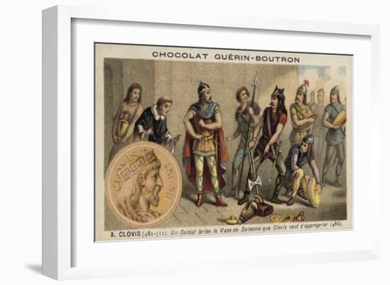 The Breaking of the Vase of Soissons, 486-null-Framed Giclee Print