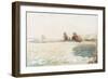 The Breakwater, 1883-Winslow Homer-Framed Giclee Print