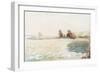 The Breakwater, 1883-Winslow Homer-Framed Giclee Print