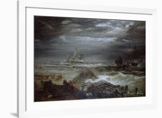 The Breakwater at Gorleston, Great Yarmouth, 1871-William James Callcott-Framed Giclee Print