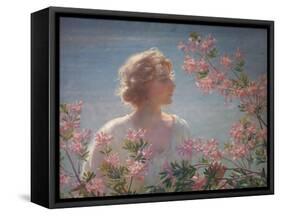 The Breath of the Wild Azalea-Charles Courtney Curran-Framed Stretched Canvas
