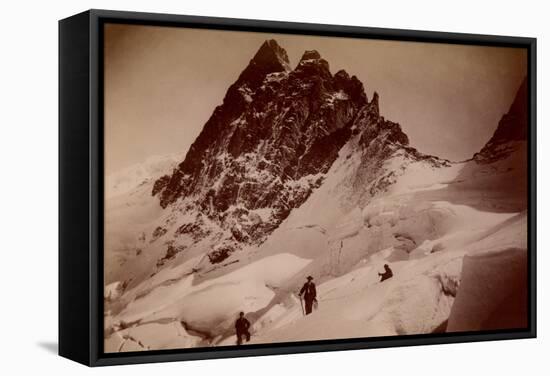 The Breche De La Meije, Massif Des Ecrins, 1890-null-Framed Stretched Canvas