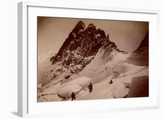 The Breche De La Meije, Massif Des Ecrins, 1890-null-Framed Photographic Print