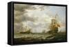 The Brederode off Hellevoetsluis, mid 17Th Century (Painting)-Simon Jacobsz Vlieger-Framed Stretched Canvas