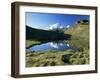 The Breithorn Reflected in Lake, White Chapel in Distance on Hillside, Zermatt, Valais, Switzerland-Ruth Tomlinson-Framed Photographic Print