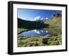 The Breithorn Reflected in Lake, White Chapel in Distance on Hillside, Zermatt, Valais, Switzerland-Ruth Tomlinson-Framed Photographic Print