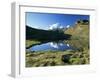 The Breithorn Reflected in Lake, White Chapel in Distance on Hillside, Zermatt, Valais, Switzerland-Ruth Tomlinson-Framed Photographic Print