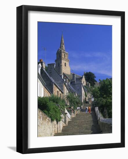 The Brelevenez Church and Steps, Lannion, Cotes d'Armor, Brittany, France, Europe-Ruth Tomlinson-Framed Photographic Print