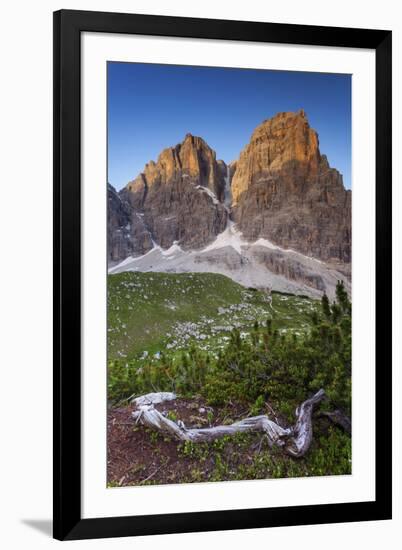 The Brenta Crozzon and the Tosa Peak at Sunrise, Adamello Brenta Natural Park, Trentino Alto Adige-ClickAlps-Framed Photographic Print