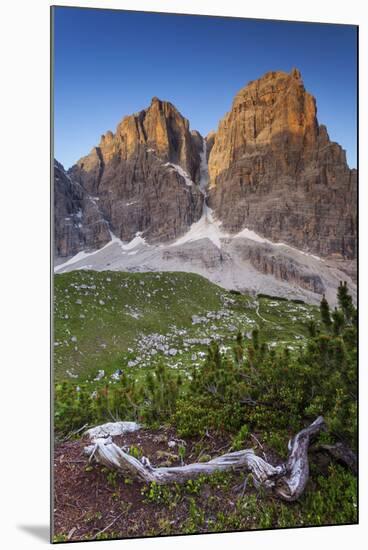 The Brenta Crozzon and the Tosa Peak at Sunrise, Adamello Brenta Natural Park, Trentino Alto Adige-ClickAlps-Mounted Photographic Print