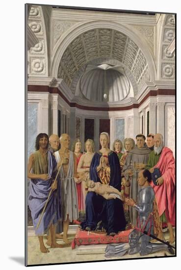 The Brera Altarpiece, 1472-74-Piero della Francesca-Mounted Giclee Print