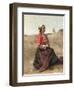 The Breton in Prayer-Jean-Baptiste-Camille Corot-Framed Giclee Print