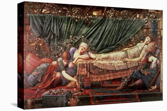 The Briar Rose' Series, 4: the Sleeping Beauty, 1870-90-Edward Burne-Jones-Stretched Canvas