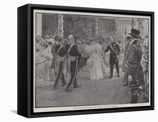 The Bridal Pair Leaving the Chapel after the Ceremony-G.S. Amato-Framed Stretched Canvas