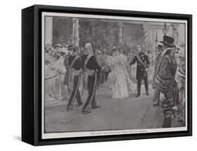 The Bridal Pair Leaving the Chapel after the Ceremony-G.S. Amato-Framed Stretched Canvas