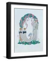 The Bride, 1920 pen, ink and watercolor-Georges Barbier-Framed Giclee Print