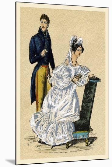 The Bride and Groom-null-Mounted Art Print