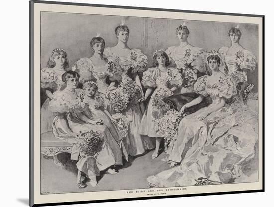 The Bride and Her Bridesmaids-William Small-Mounted Giclee Print