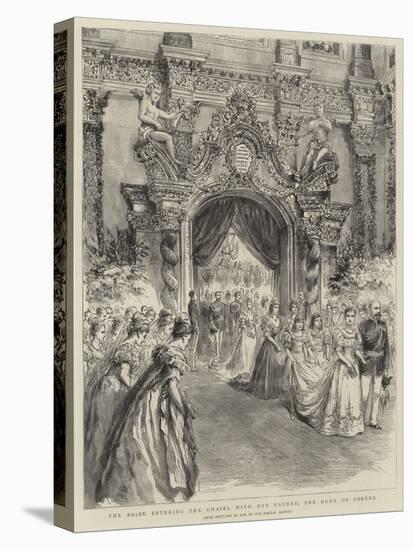 The Bride Entering the Chapel with Her Father, the Duke of Coburg-null-Stretched Canvas