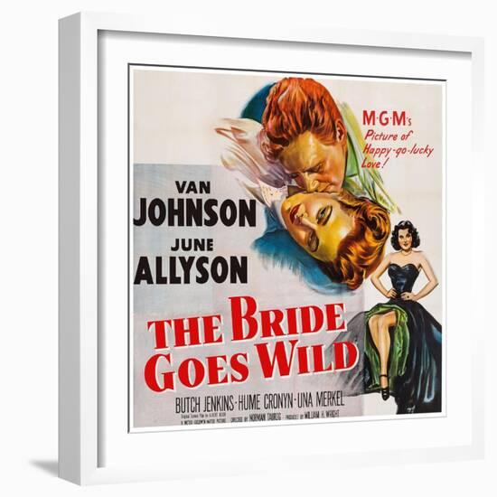 The Bride Goes Wild, from Top: Van Johnson, June Allyson, Arlene Dahl, 1948-null-Framed Art Print