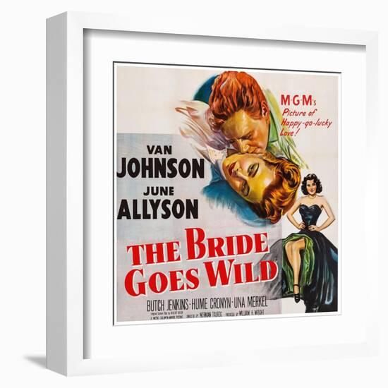 The Bride Goes Wild, from Top: Van Johnson, June Allyson, Arlene Dahl, 1948-null-Framed Art Print