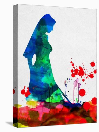 The Bride in Blood Watercolor-Lora Feldman-Stretched Canvas