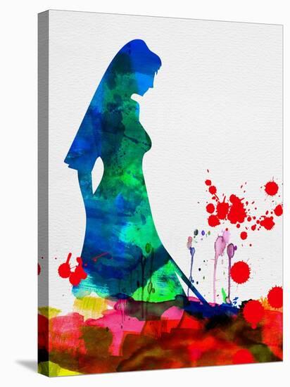 The Bride in Blood Watercolor-Lora Feldman-Stretched Canvas