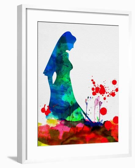 The Bride in Blood Watercolor-Lora Feldman-Framed Art Print