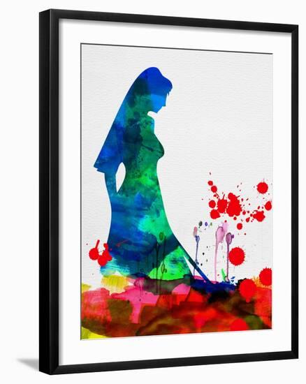 The Bride in Blood Watercolor-Lora Feldman-Framed Art Print