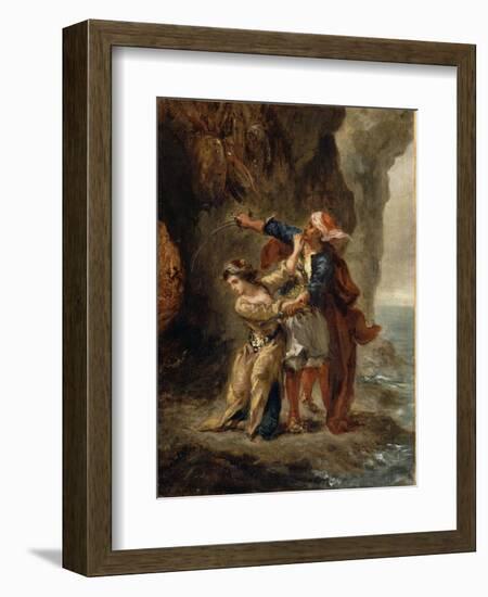 The Bride of Abydos (Byron. Canto Ii. Stanza Xxiii)-Eugene Delacroix-Framed Giclee Print