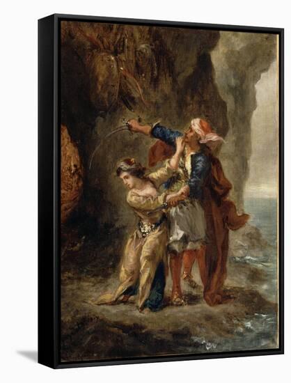 The Bride of Abydos (Byron. Canto Ii. Stanza Xxiii)-Eugene Delacroix-Framed Stretched Canvas