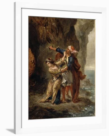 The Bride of Abydos (Byron. Canto Ii. Stanza Xxiii)-Eugene Delacroix-Framed Giclee Print