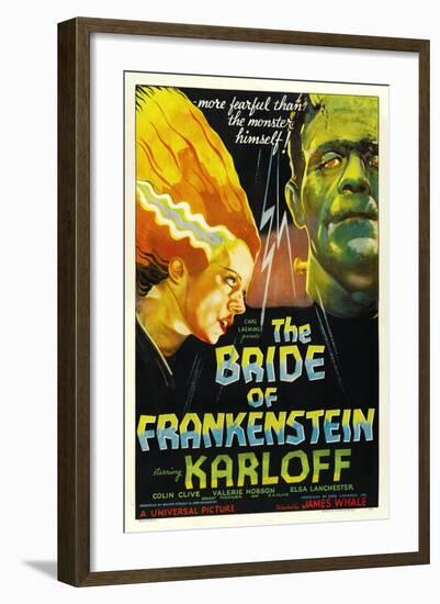 The Bride of Frankenstein, Elsa Lanchester, Boris Karloff, 1935-null-Framed Art Print