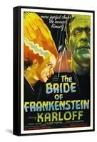 THE BRIDE OF FRANKENSTEIN, from left: Elsa Lanchester, Boris Karloff, 1935-null-Framed Stretched Canvas