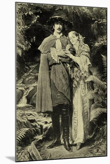 The Bride of Lammermoor-John Everett Millais-Mounted Giclee Print