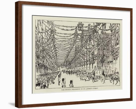 The Bride's Procession in St James's Street-null-Framed Giclee Print